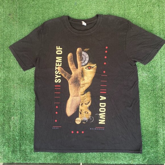 Vintage Y2K System of A Down Shirt SOAD Metal Rock Band Tee - Picture 1 of 5